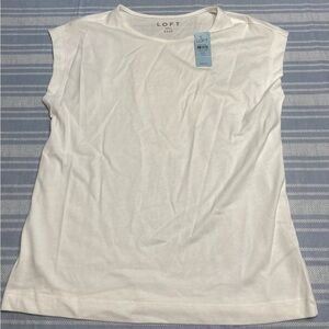 NWT Loft sleeveless white top.